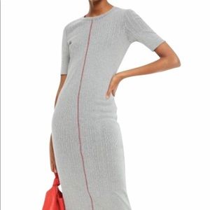 Rag & Bone Gray Elina Ribbed Short sleeve Dress